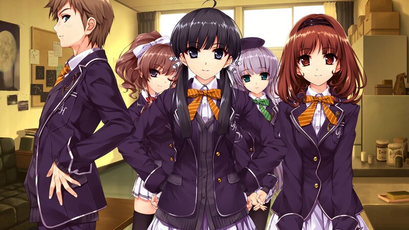 school club members in uniform