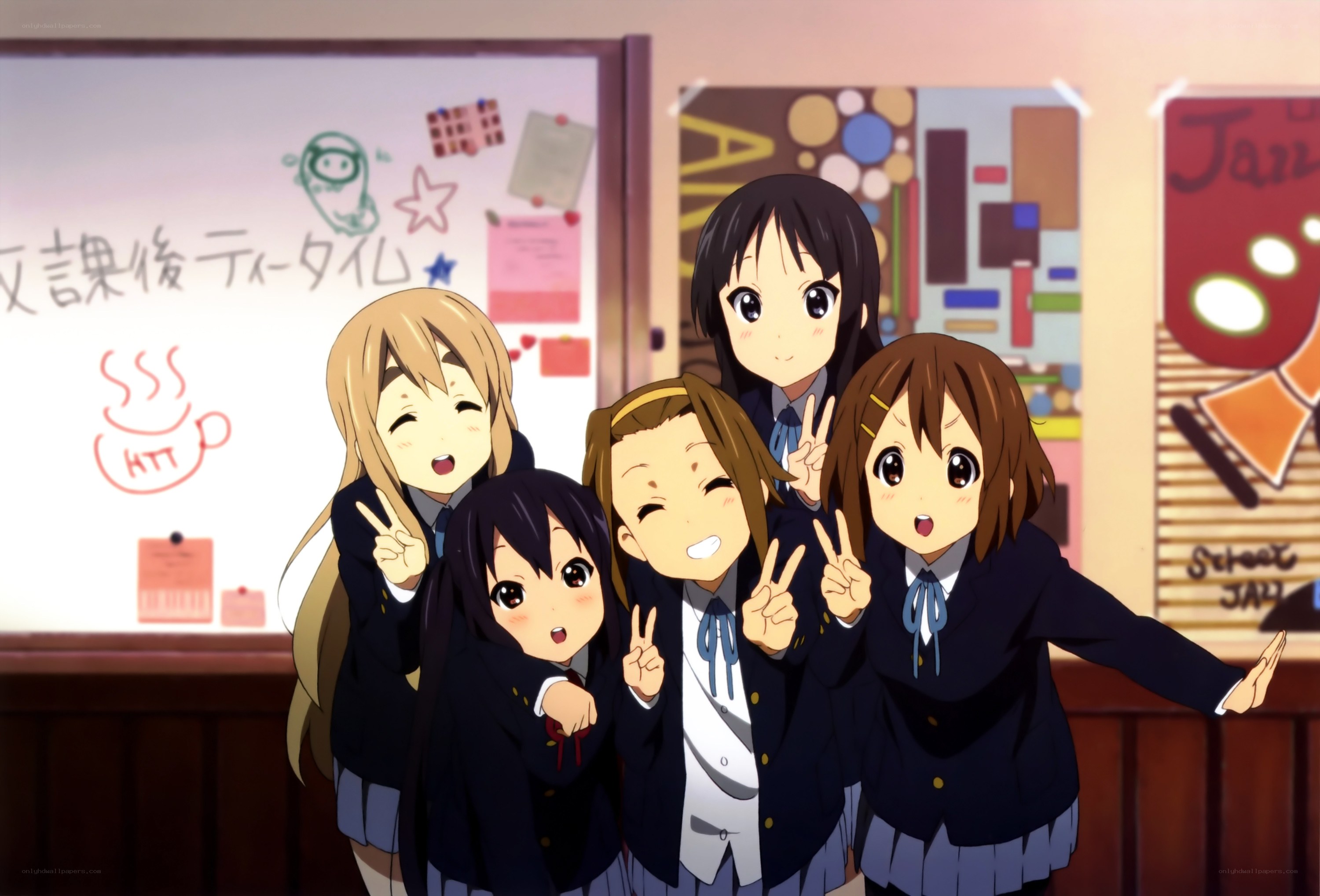 School club members posing together