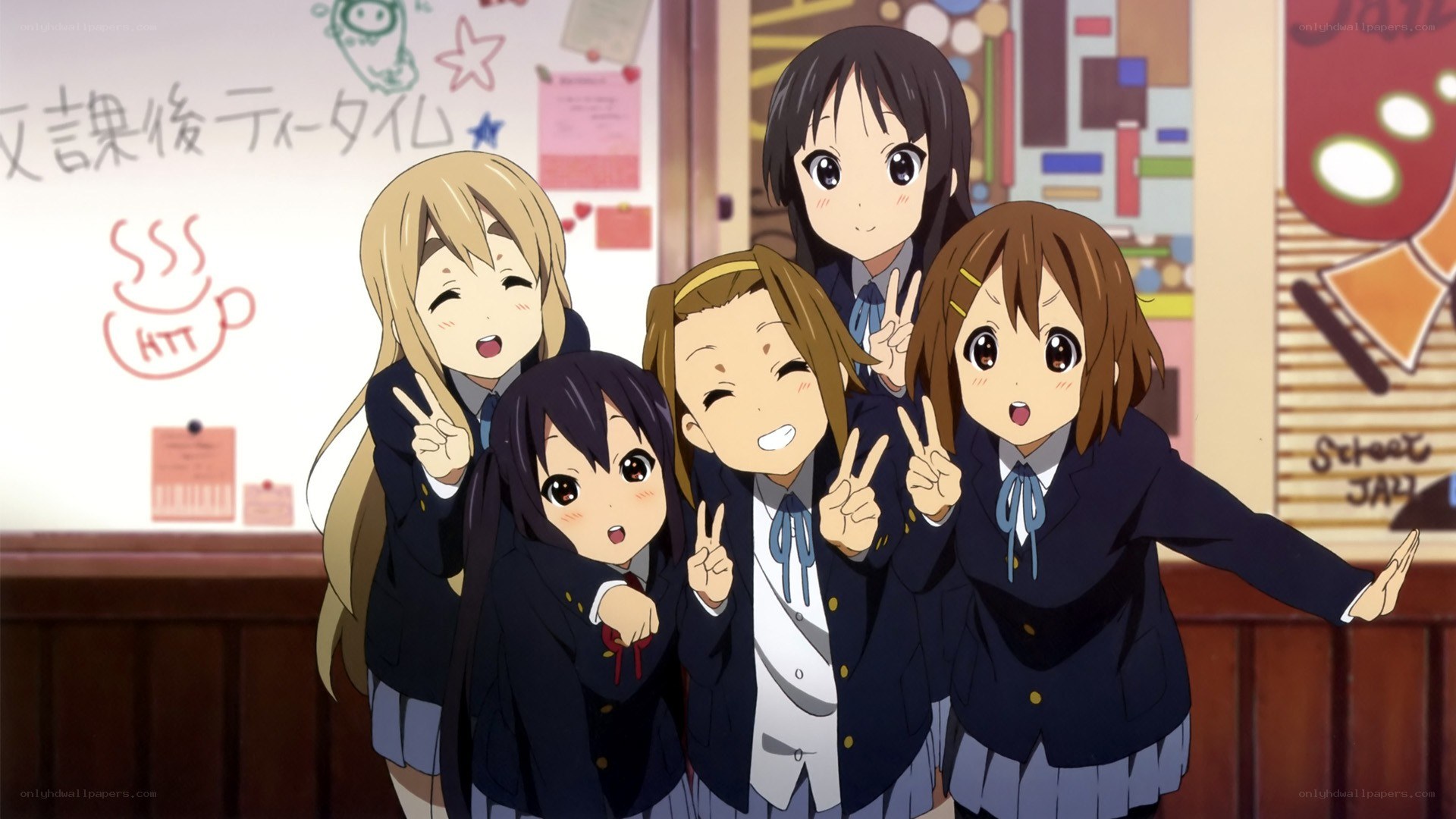 School club members posing together