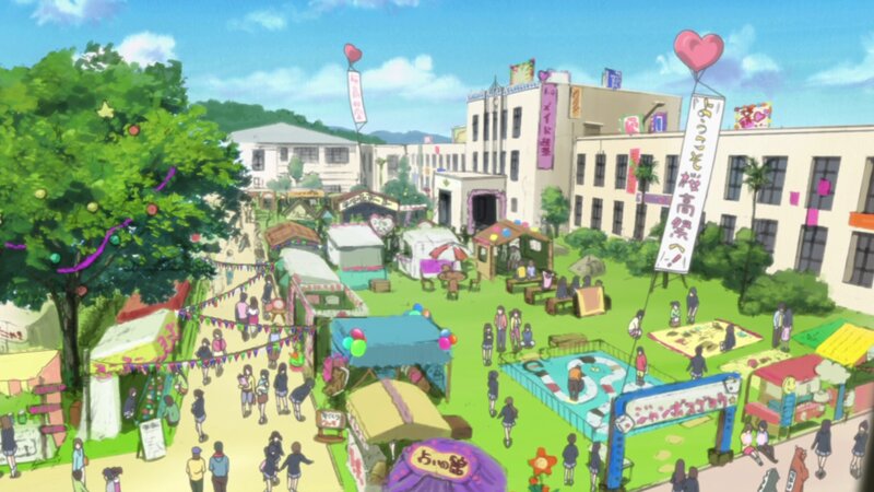 School Festival Scene — Green