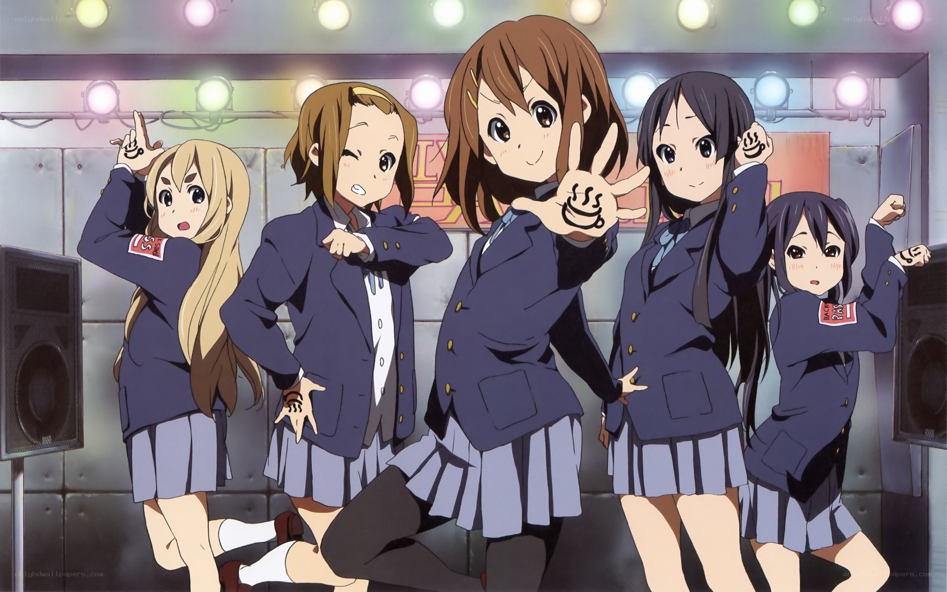 School girls dancing on stage