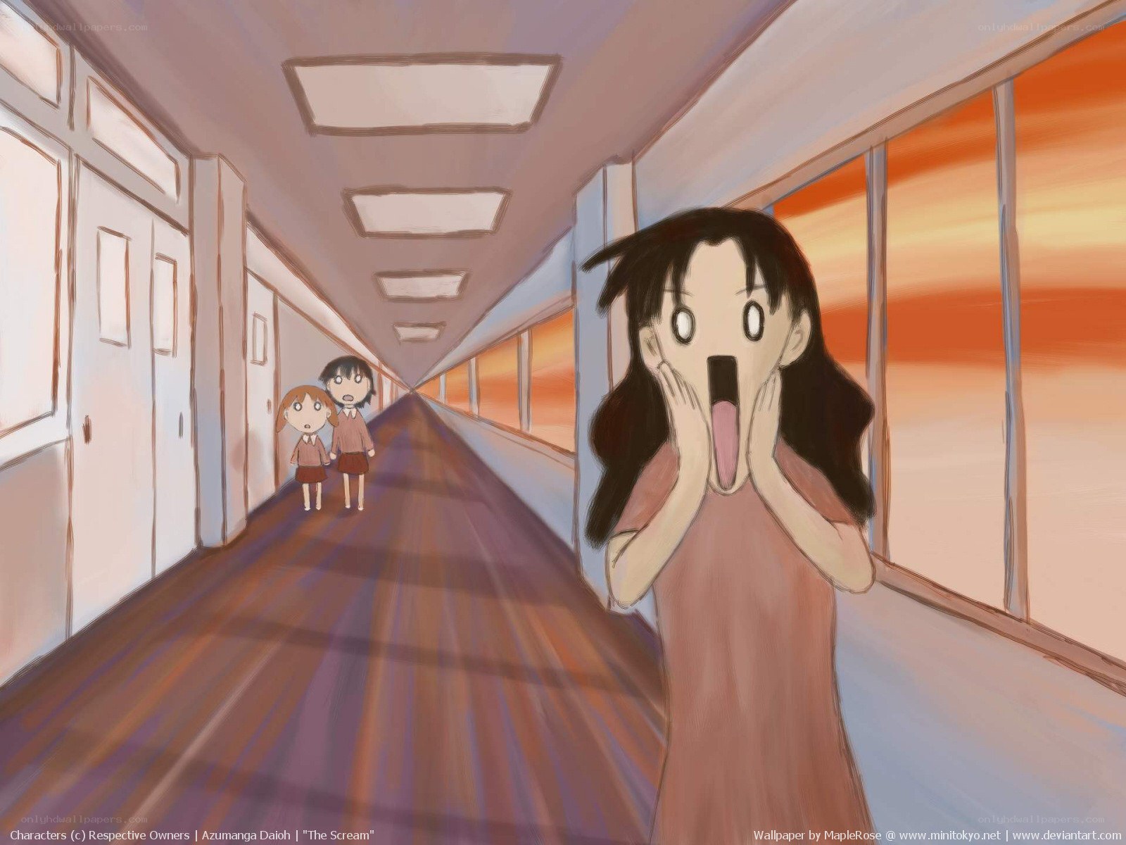 School hallway scream