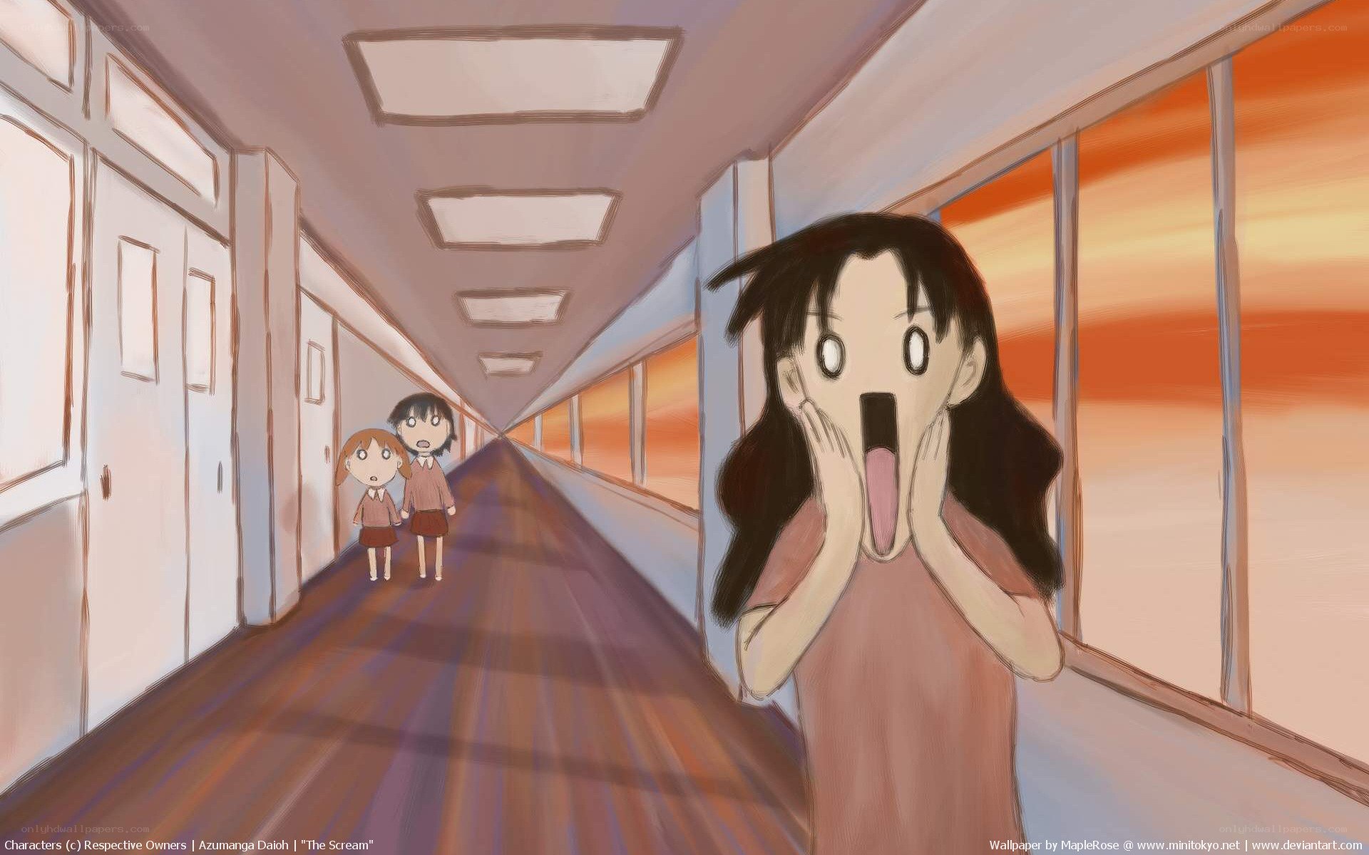 School hallway scream