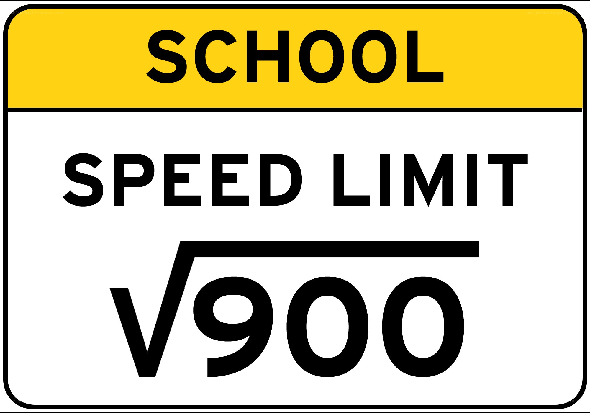 School speed limit sign