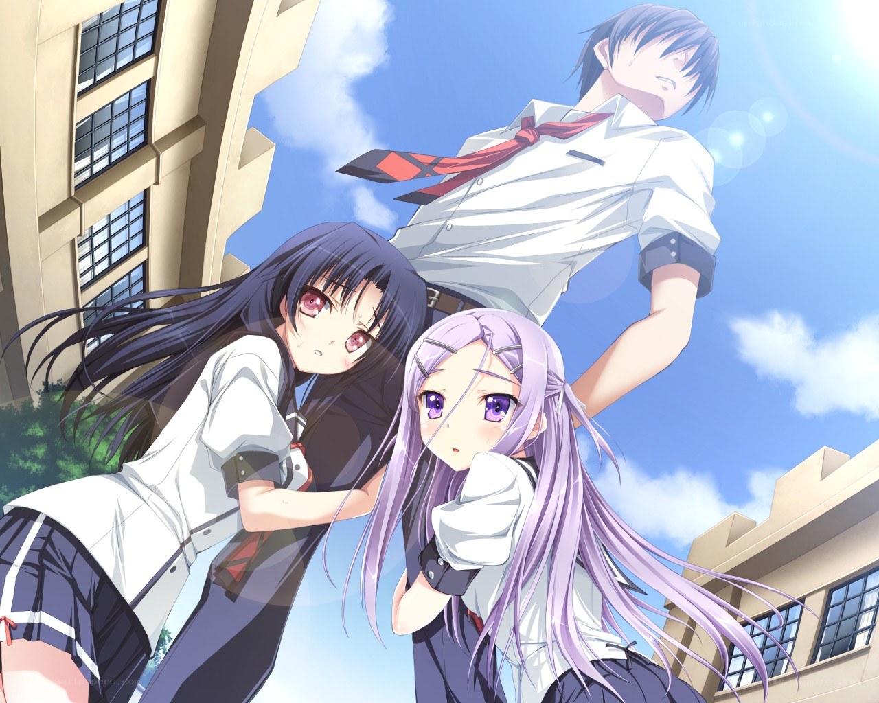 School students in action
