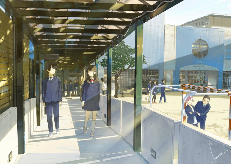 School Students Walking