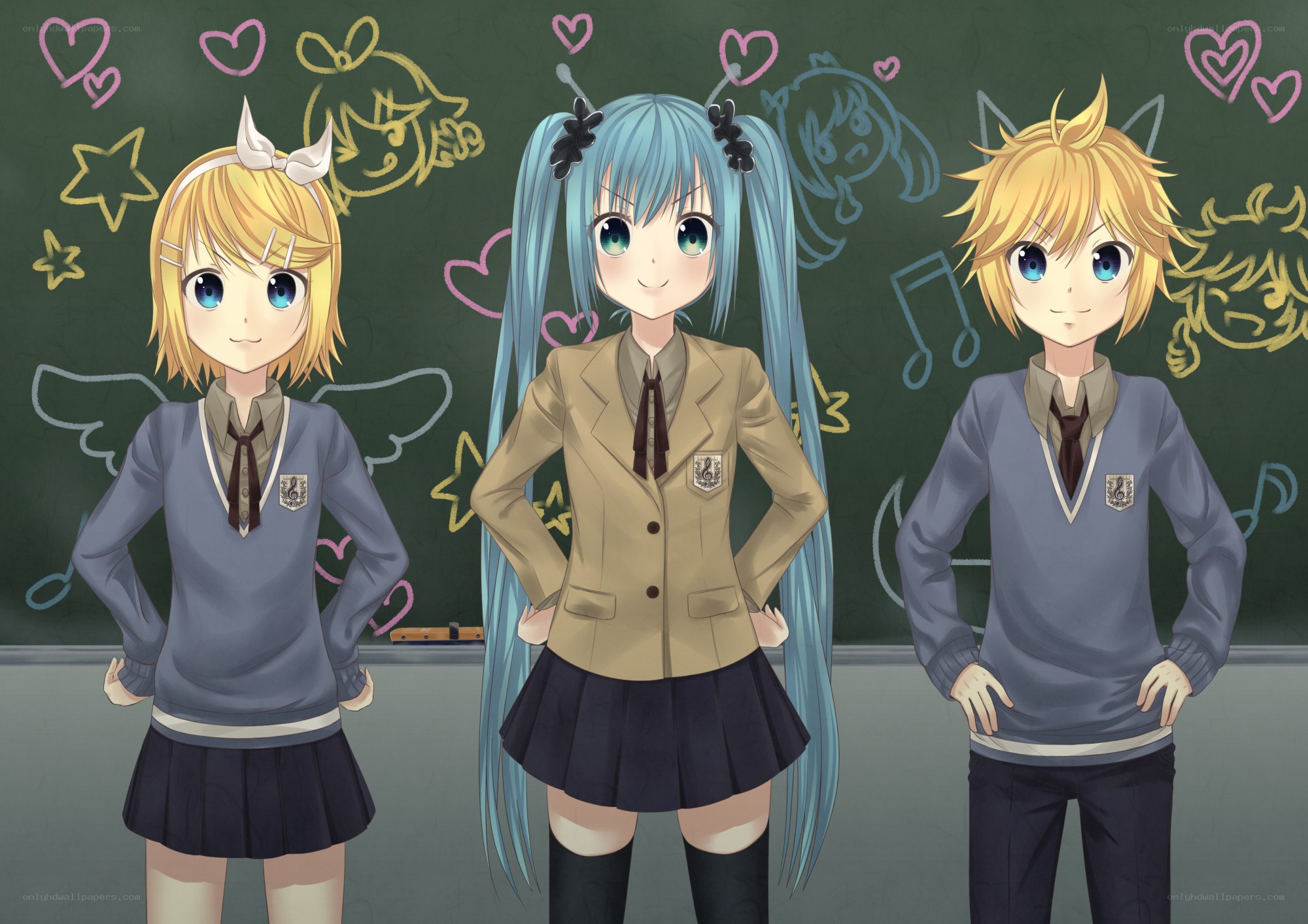 School uniform trio