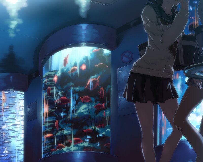 Schoolgirl at Aquarium