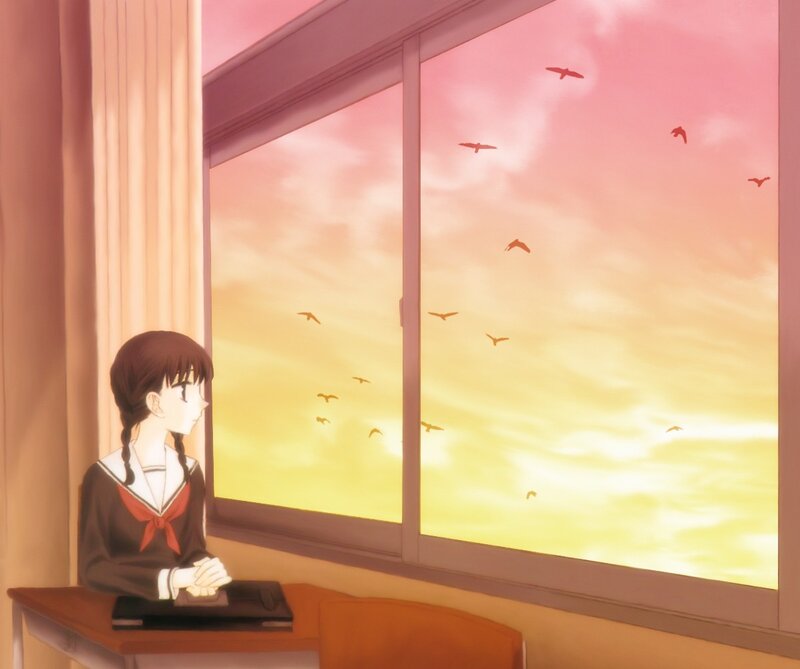 Schoolgirl at Window