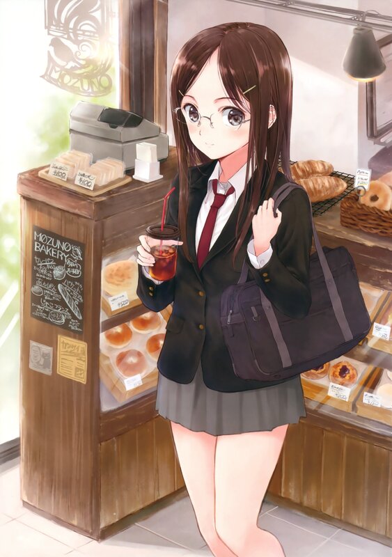 Schoolgirl in Bakery