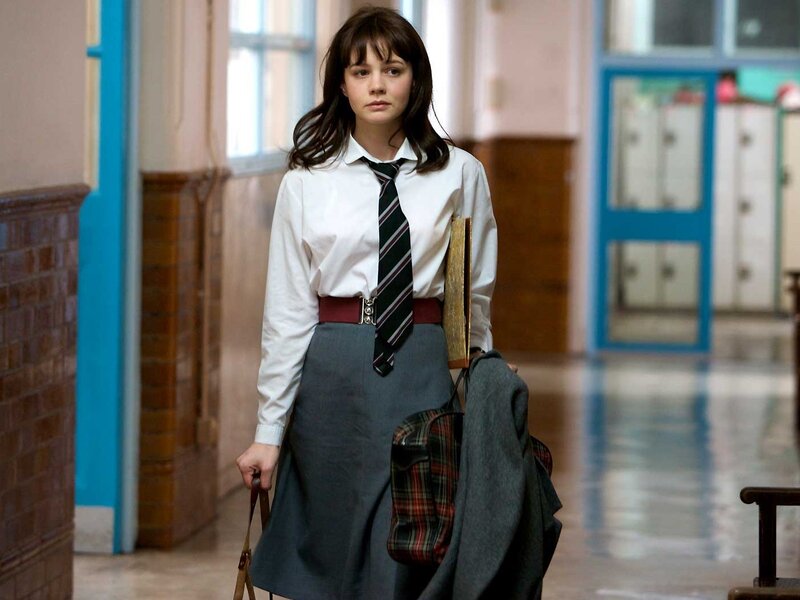 schoolgirl in hallway