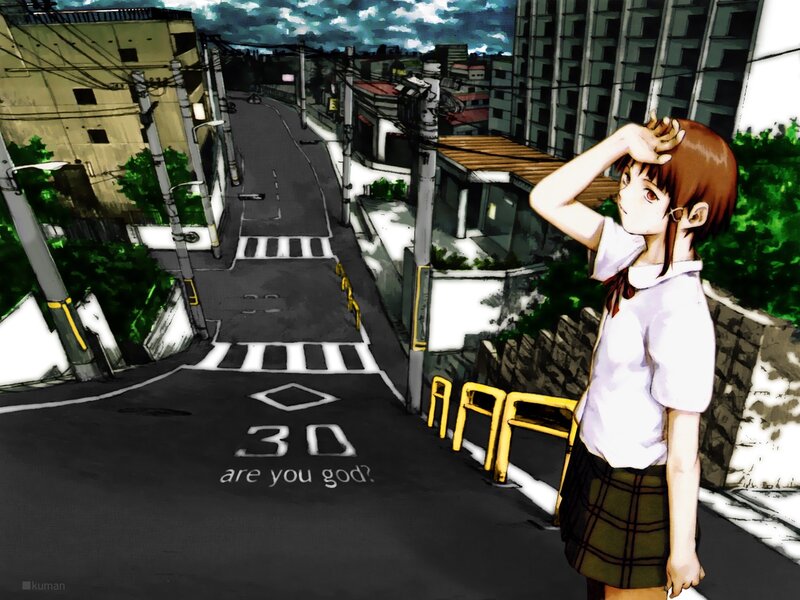 schoolgirl on a city street