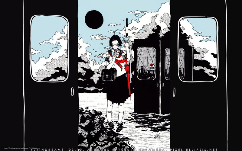 Schoolgirl on Train Platform