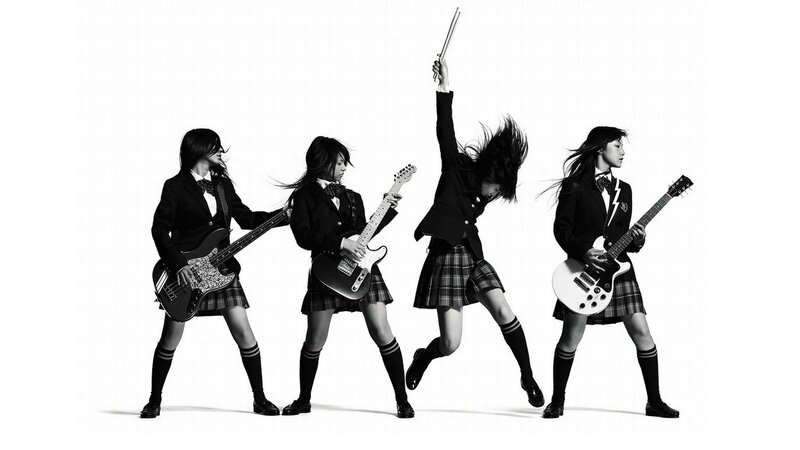 schoolgirl rock band in action