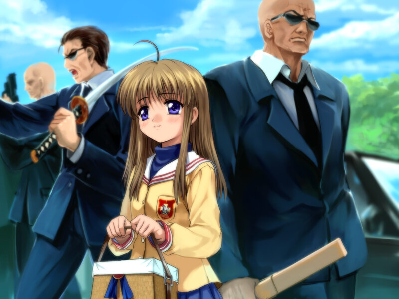 Schoolgirl with Basket — Blue