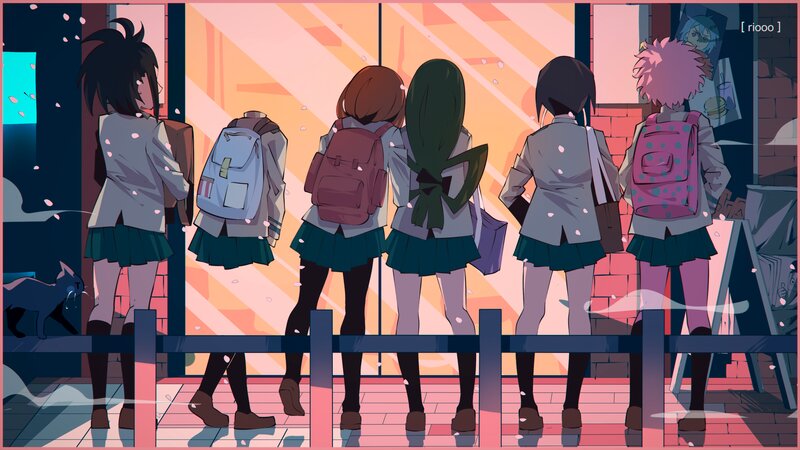 Schoolgirls from Behind