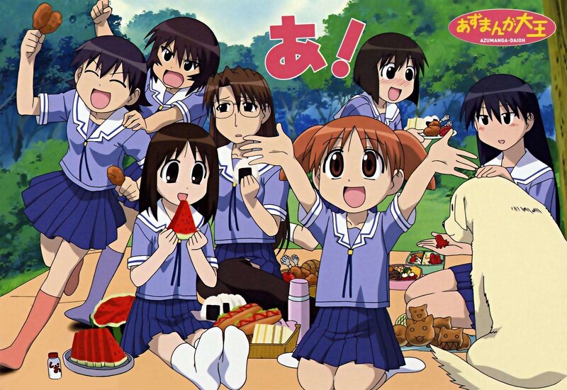 Schoolgirls Having Picnic