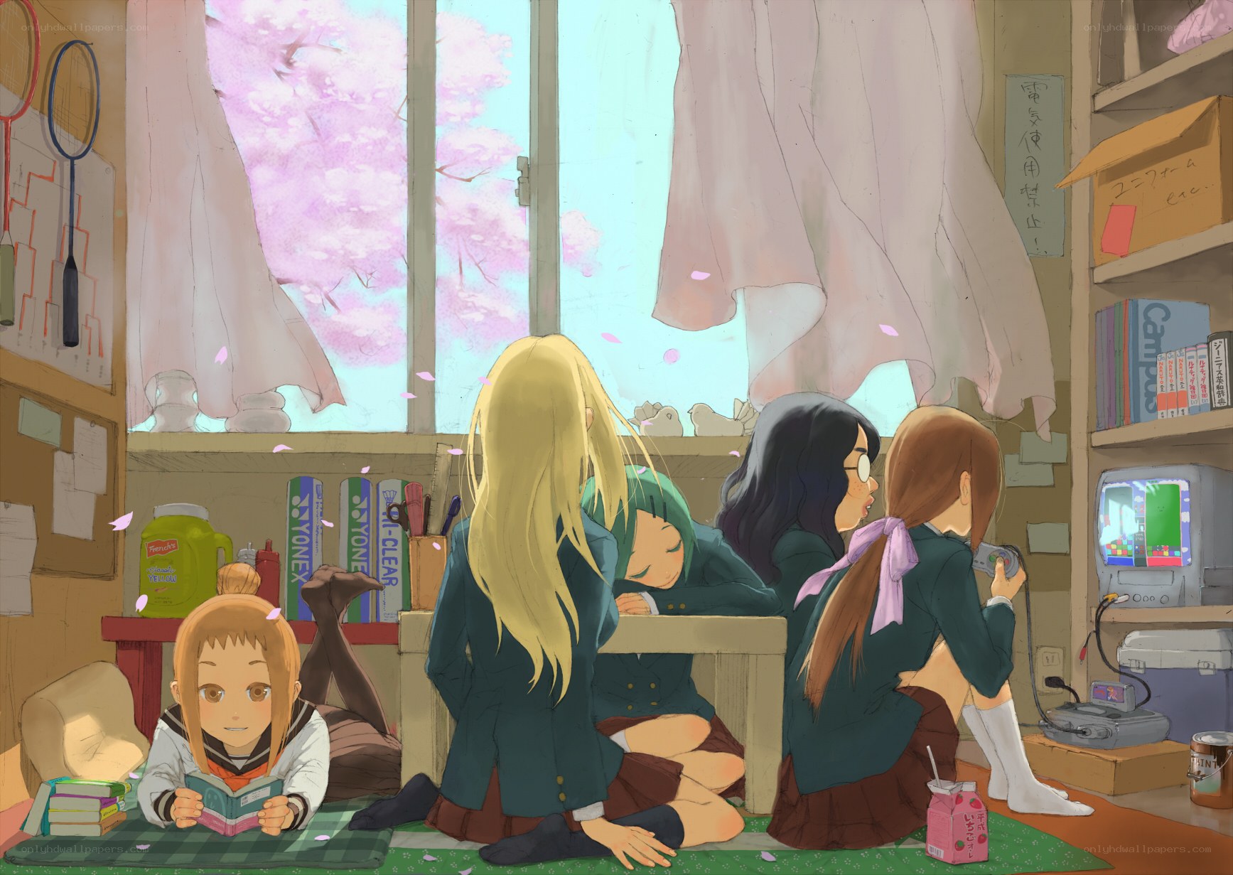 Schoolgirls in a classroom