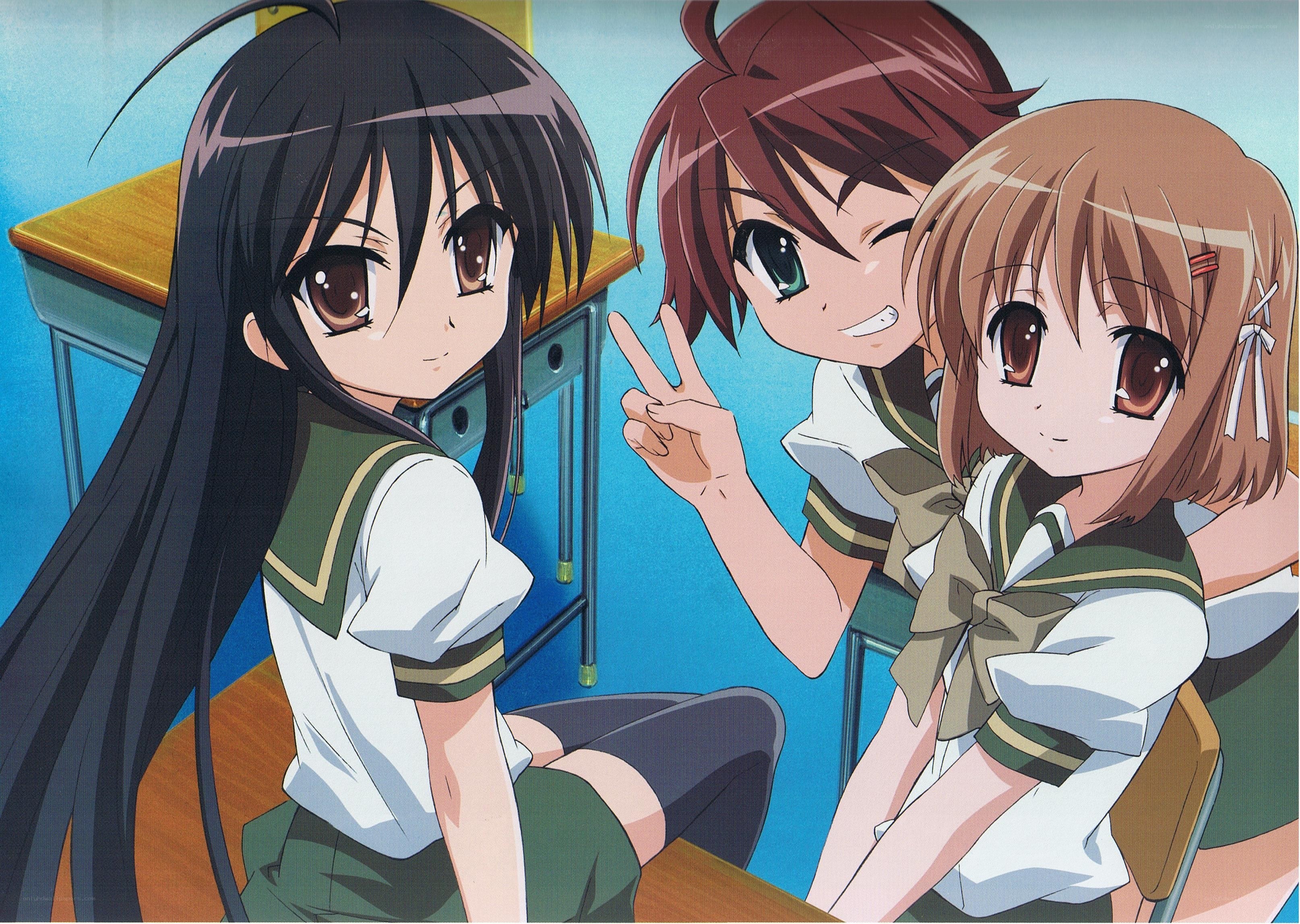 schoolgirls in classroom
