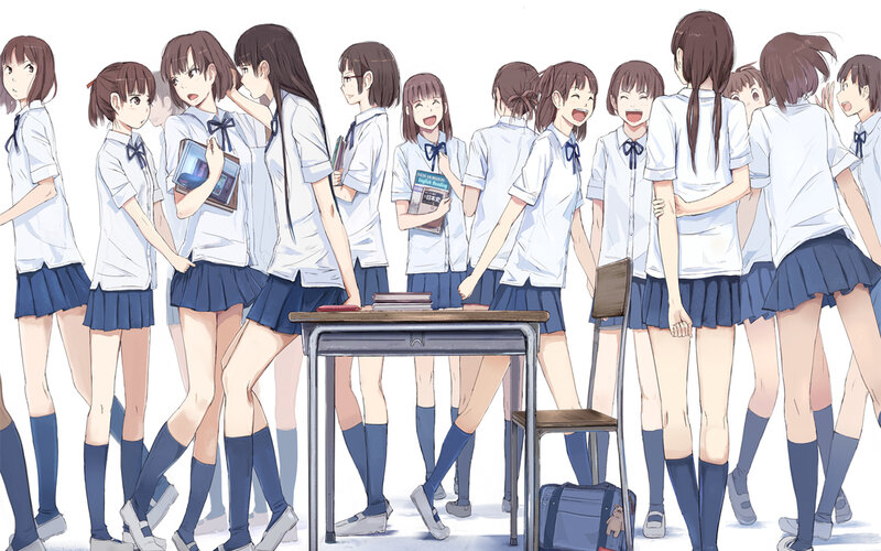 Schoolgirls in uniform