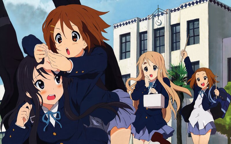 Schoolgirls in Uniform — Blue, Energetic
