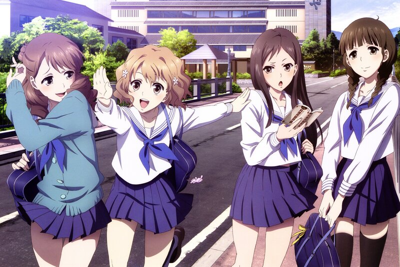 schoolgirls on a street
