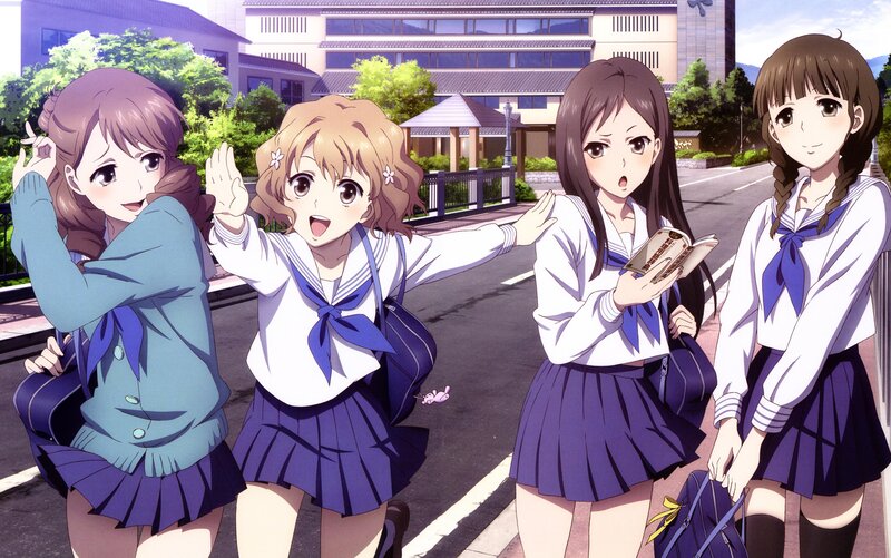 schoolgirls on a street