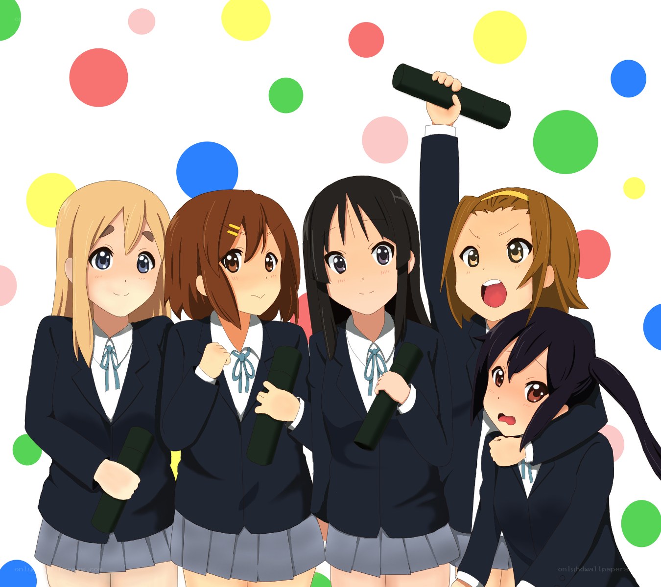 Schoolgirls with diplomas