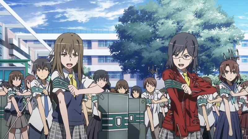 Schoolgirls with Shields