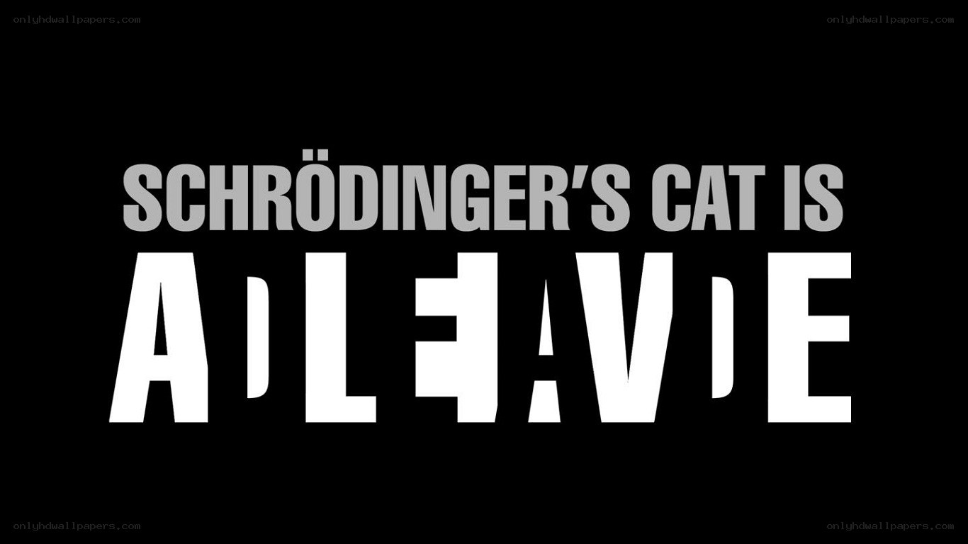 Schrödinger's cat is alive