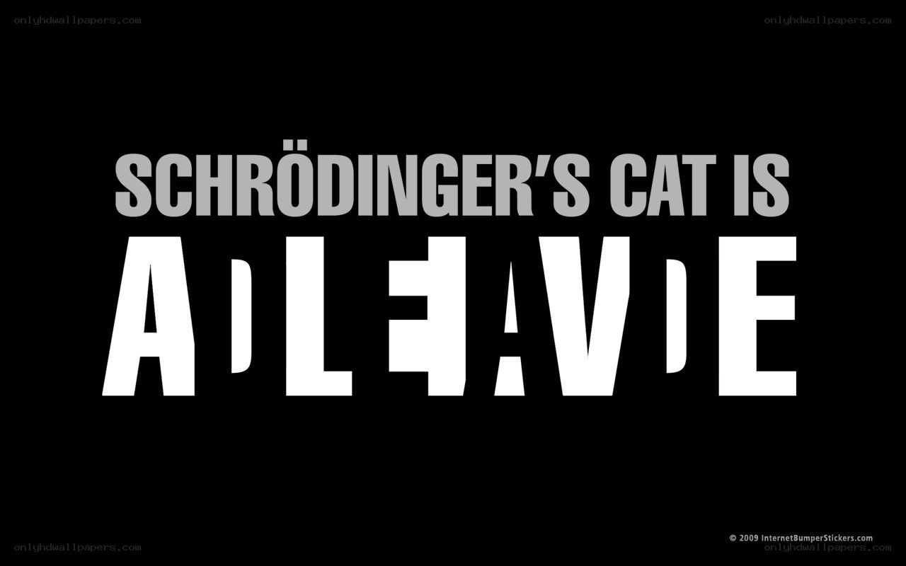 Schrödinger's cat is alive