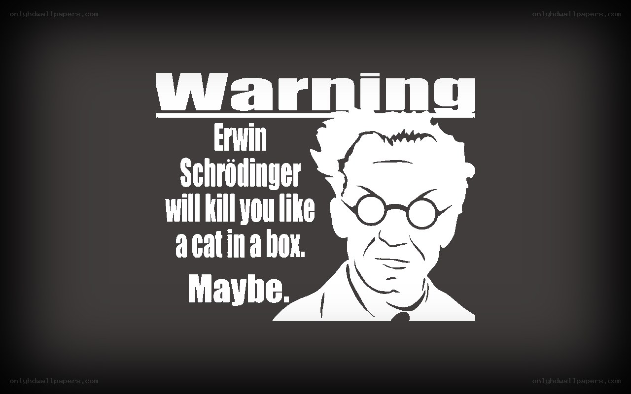 Schrödinger's cat warning