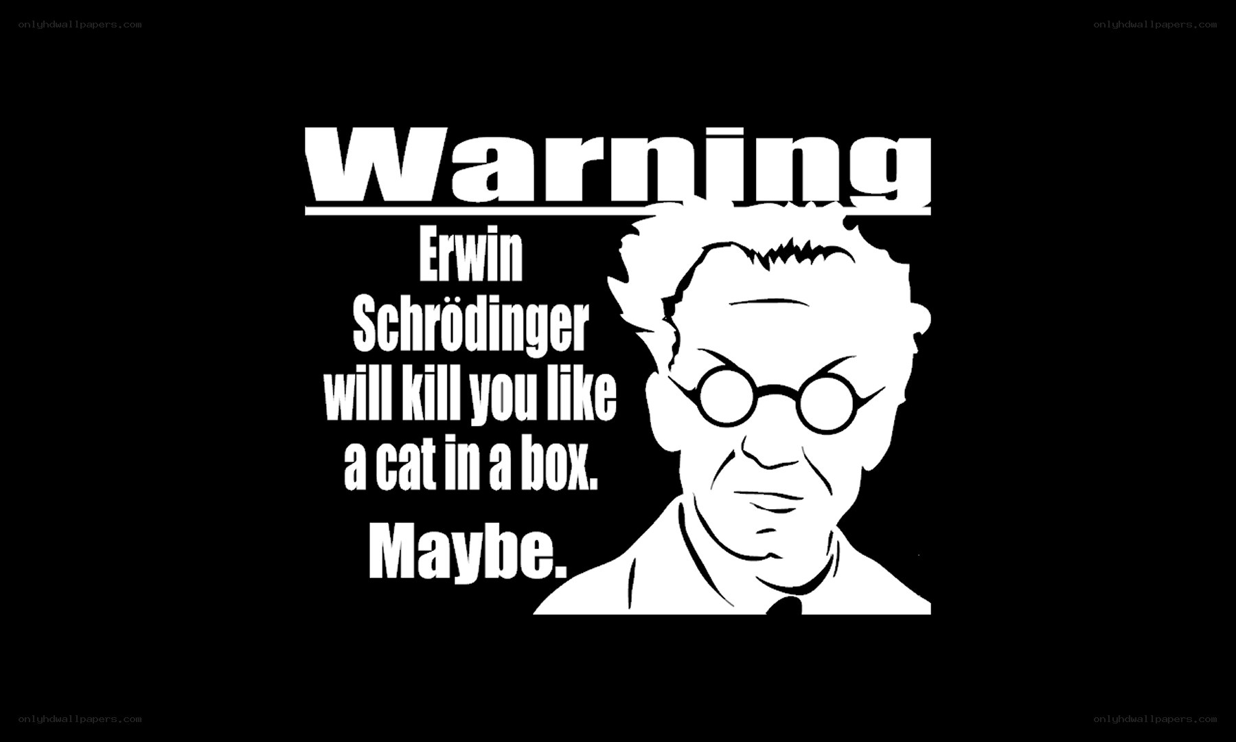 Schrödinger's cat warning