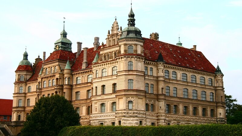 Schwerin Castle — Beige, Serene, Afternoon, Photograph, Red Roof
