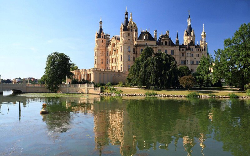 Schwerin Castle — Blue, Serene, Afternoon