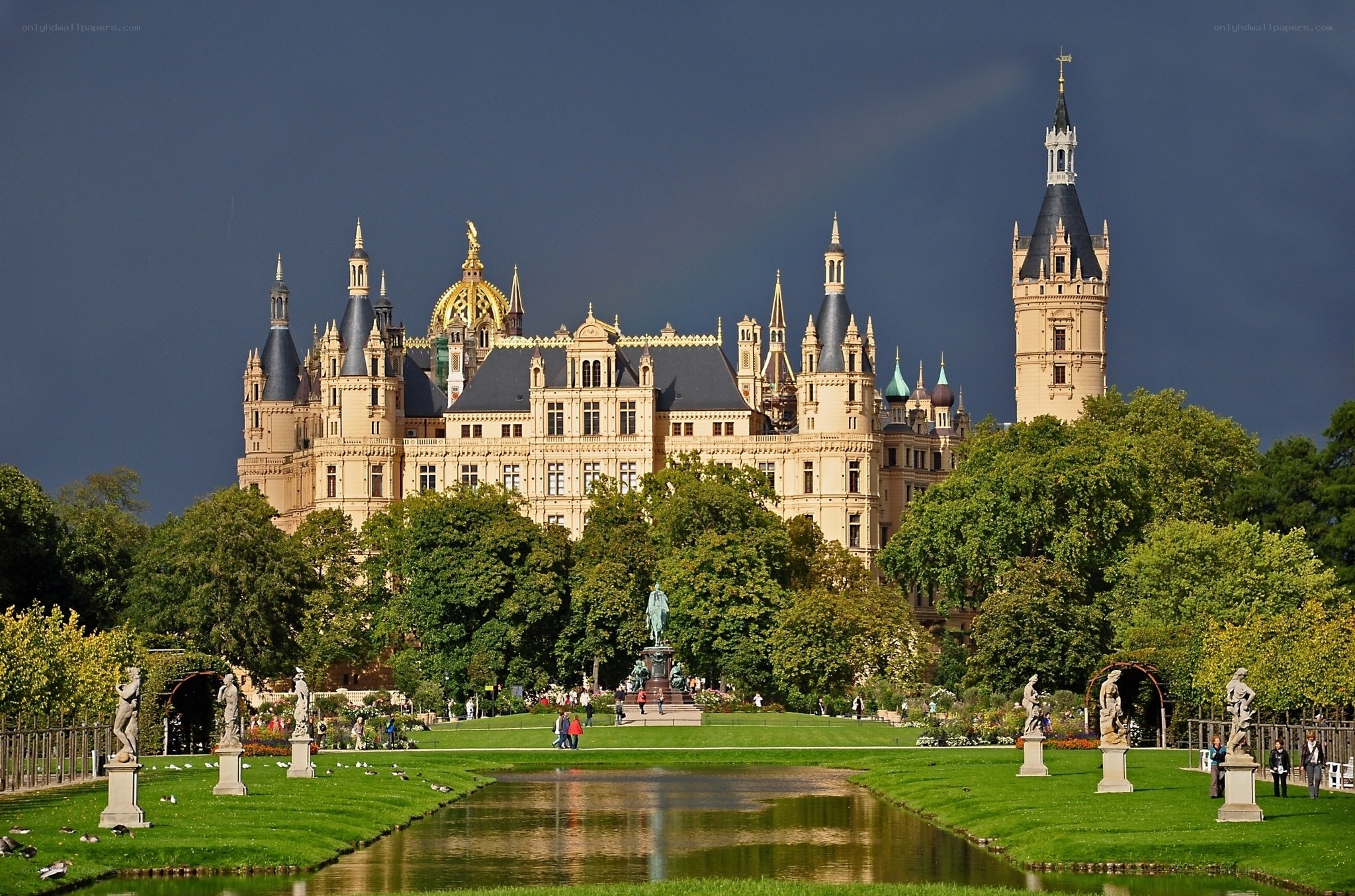 Schwerin Castle with gardens