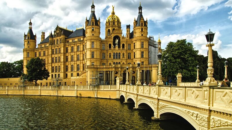 Schwerin Castle — Yellow, Dramatic, Afternoon