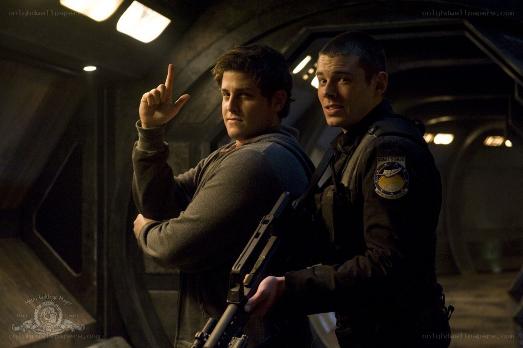sci-fi action scene with soldiers