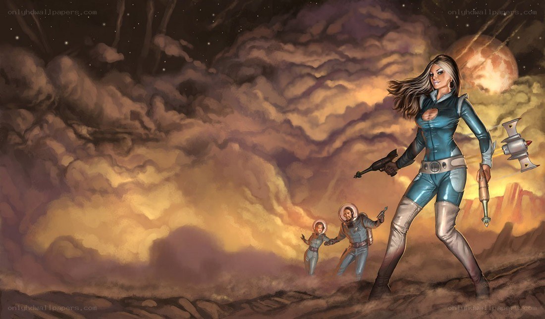 sci-fi adventure on alien planet