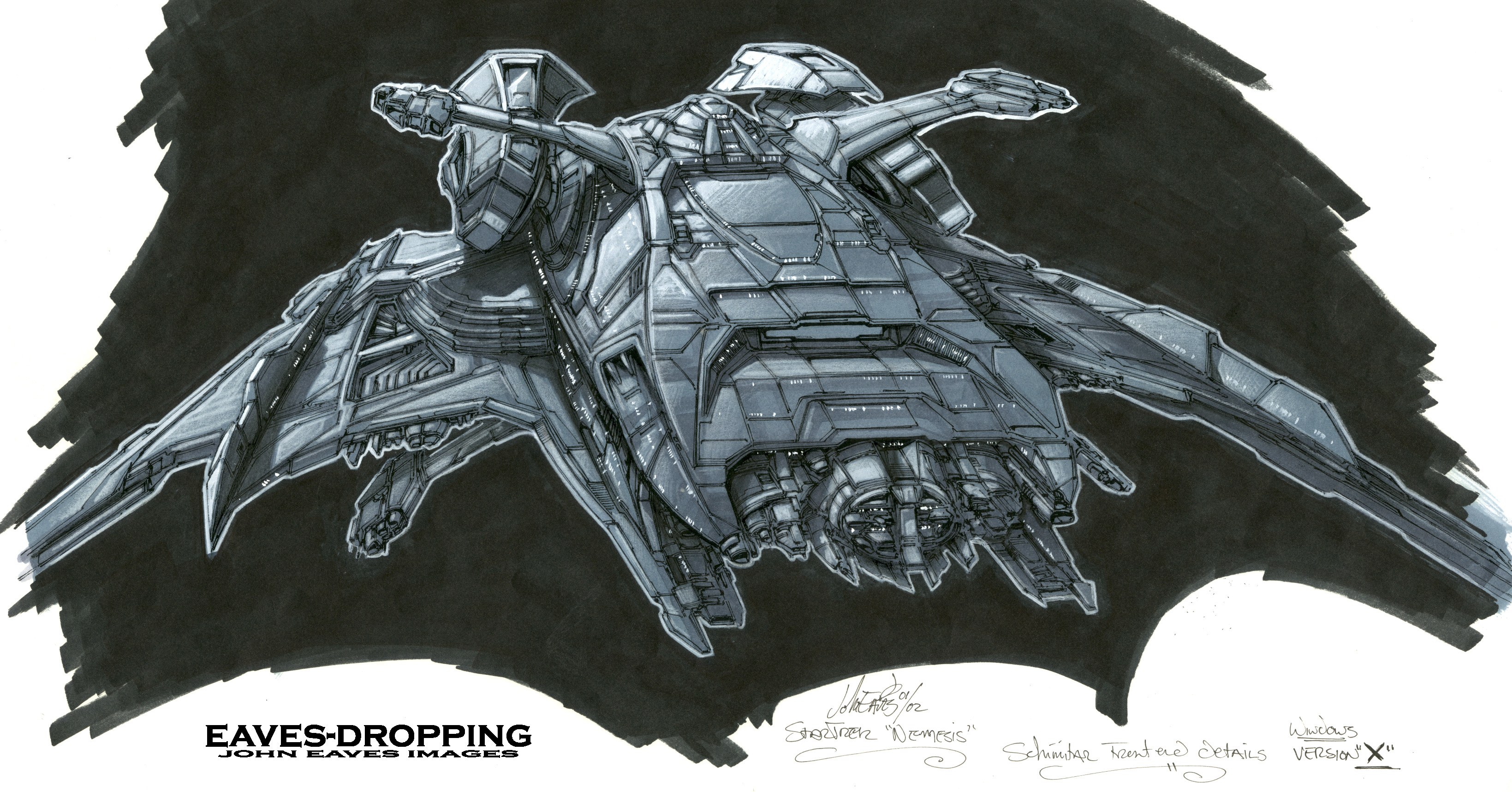 Sci-fi aircraft concept art