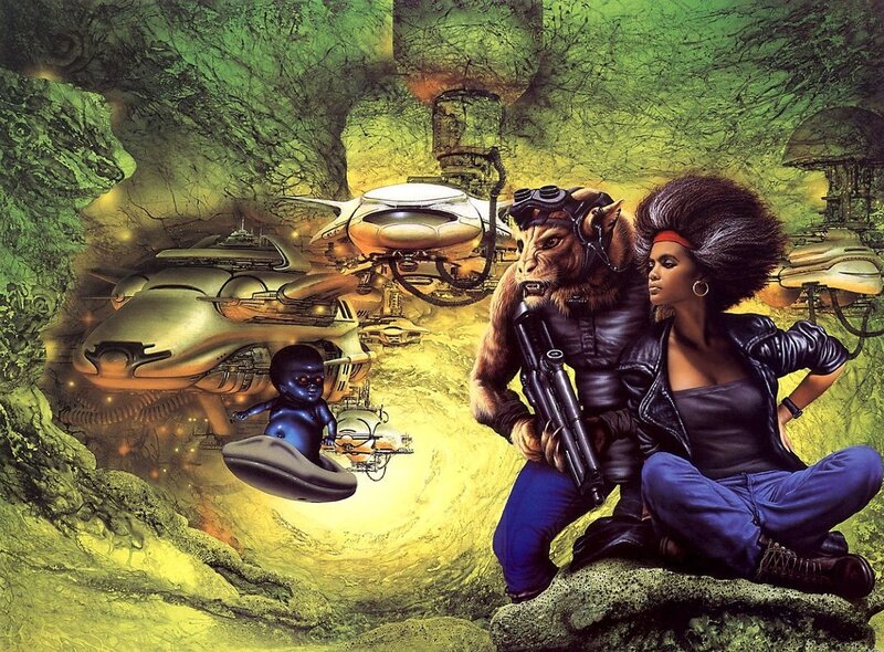 sci-fi alien adventure scene