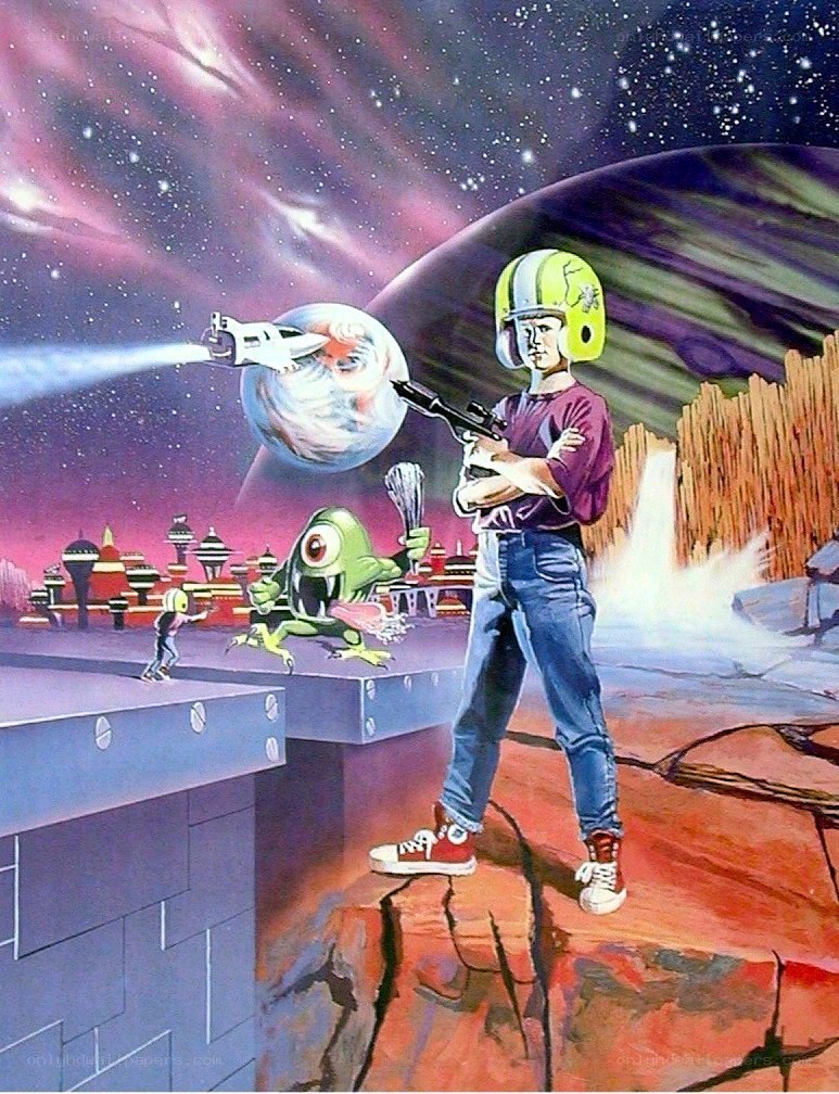 sci-fi alien battle scene