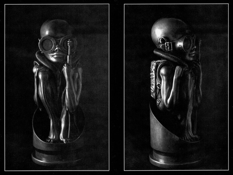 Sci-fi alien sculpture