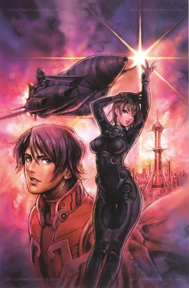 sci-fi anime characters with spaceship