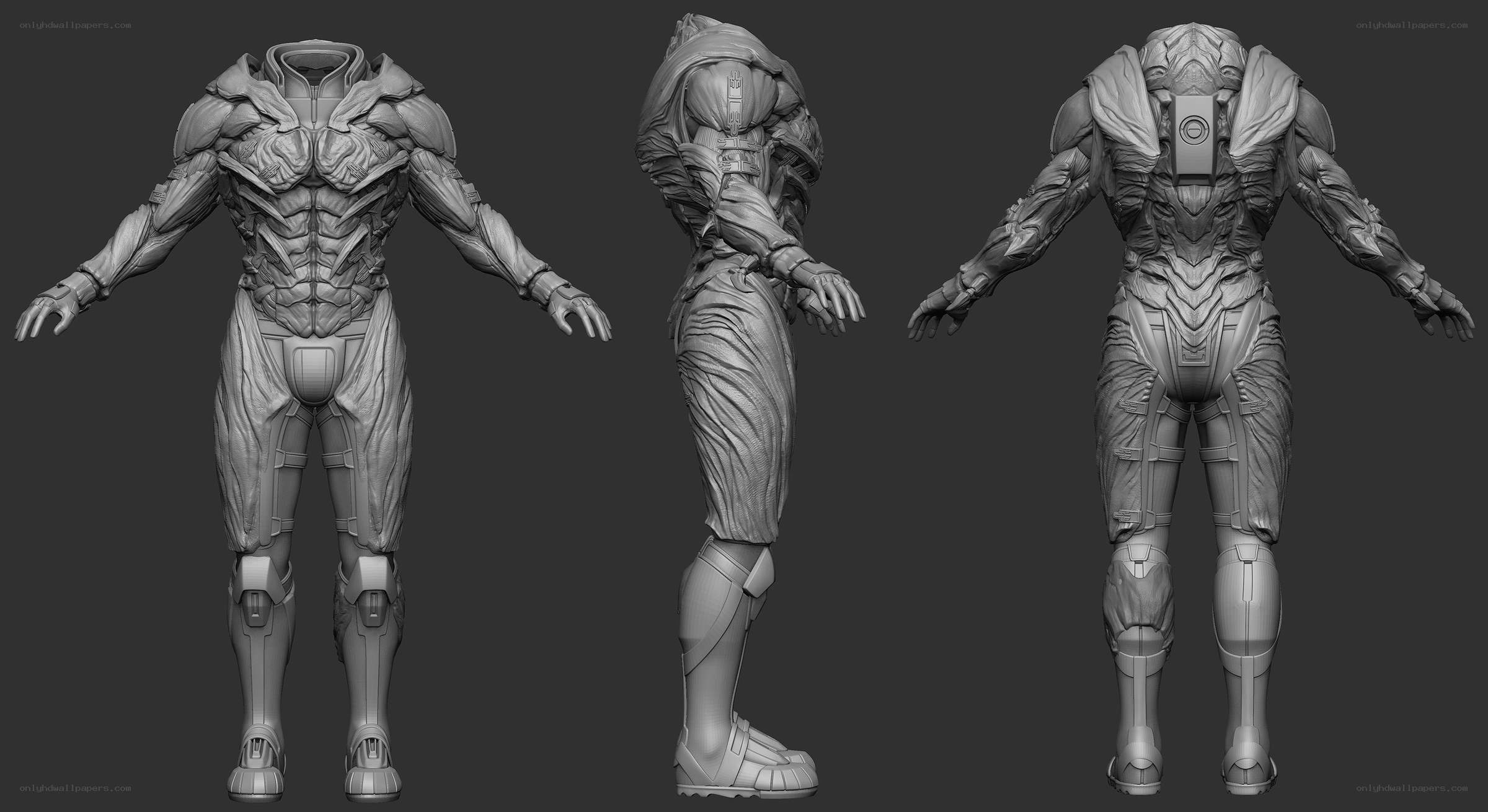 sci-fi armor suit model