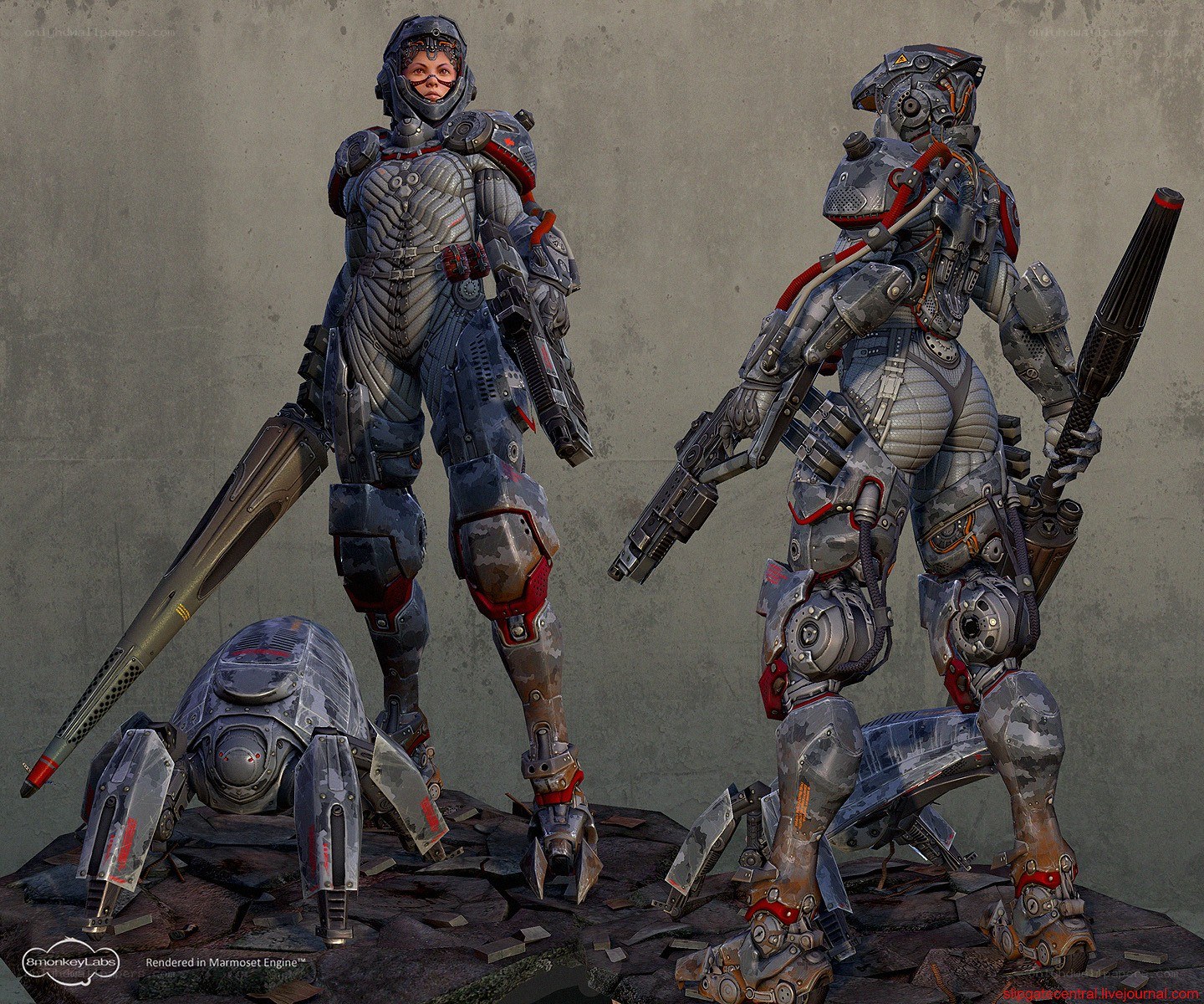 sci-fi armored soldiers