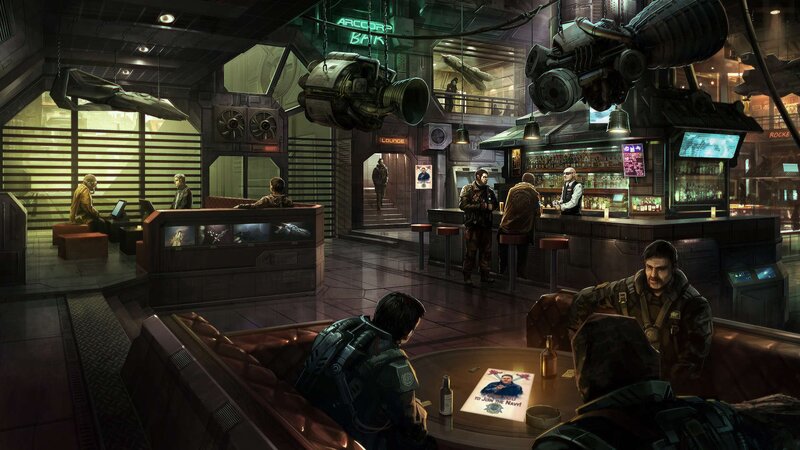 Sci-fi Bar Interior