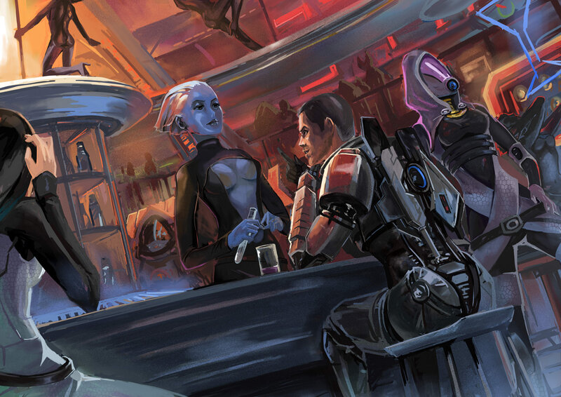 sci-fi bar scene