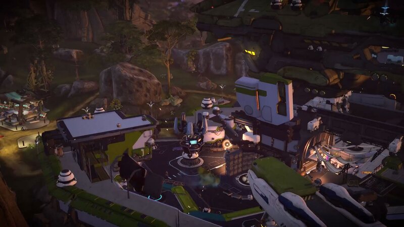 sci-fi base on alien planet
