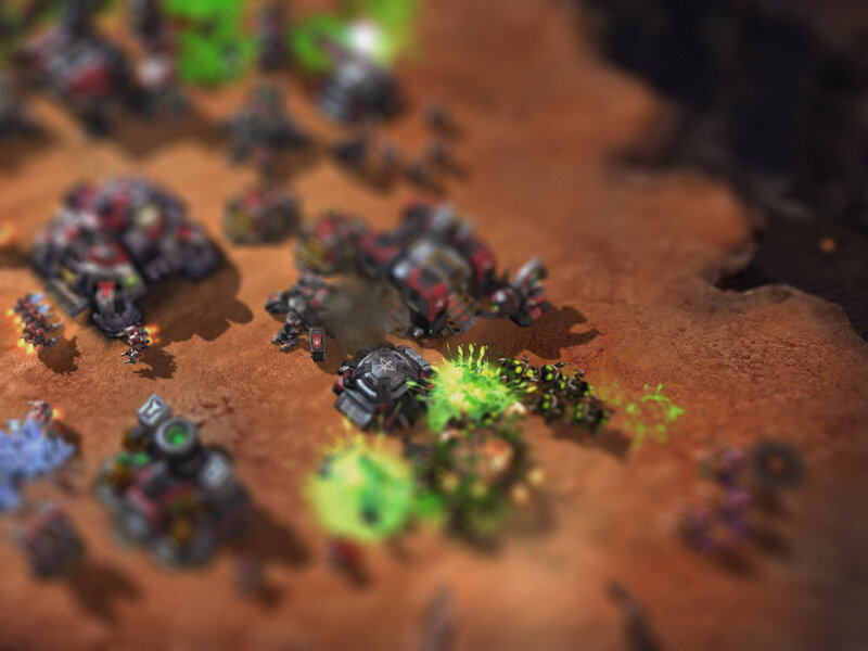 Sci-fi battle on alien planet